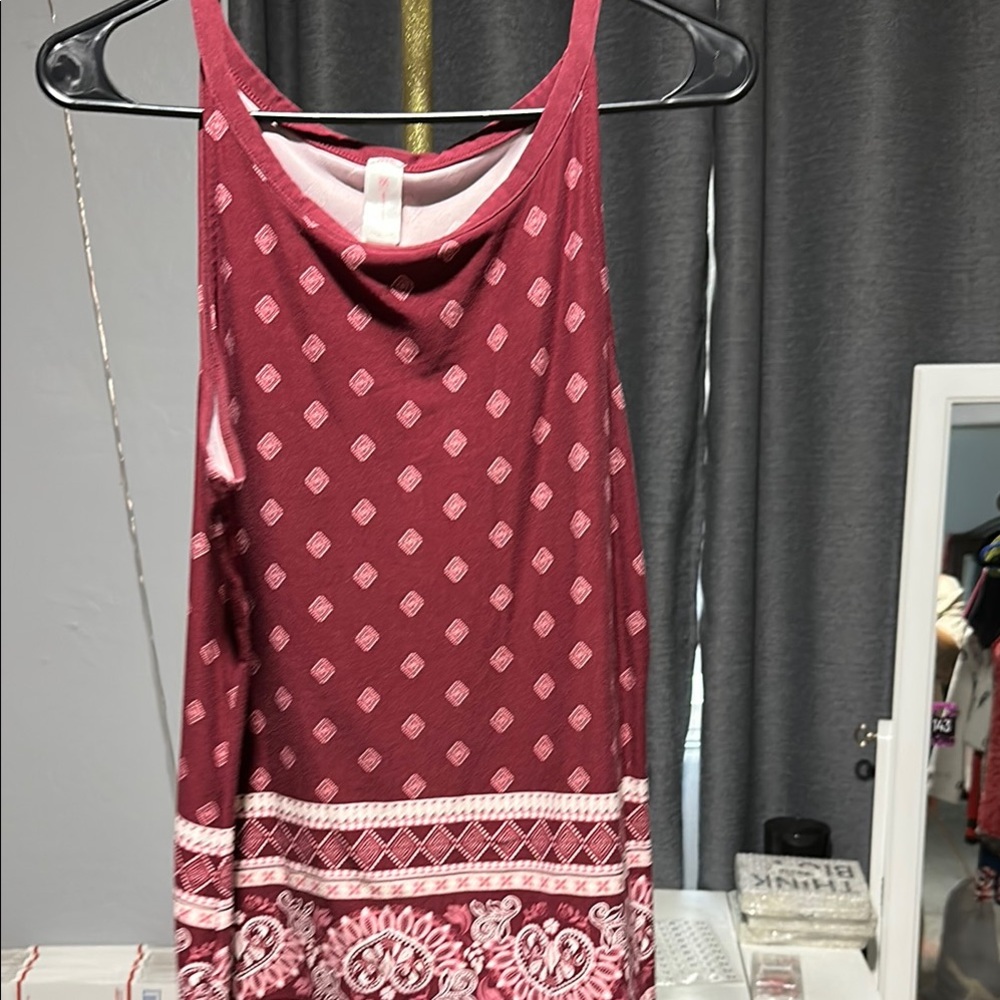 Chic Red Geometric Pattern Dress